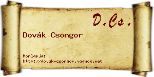 Dovák Csongor névjegykártya